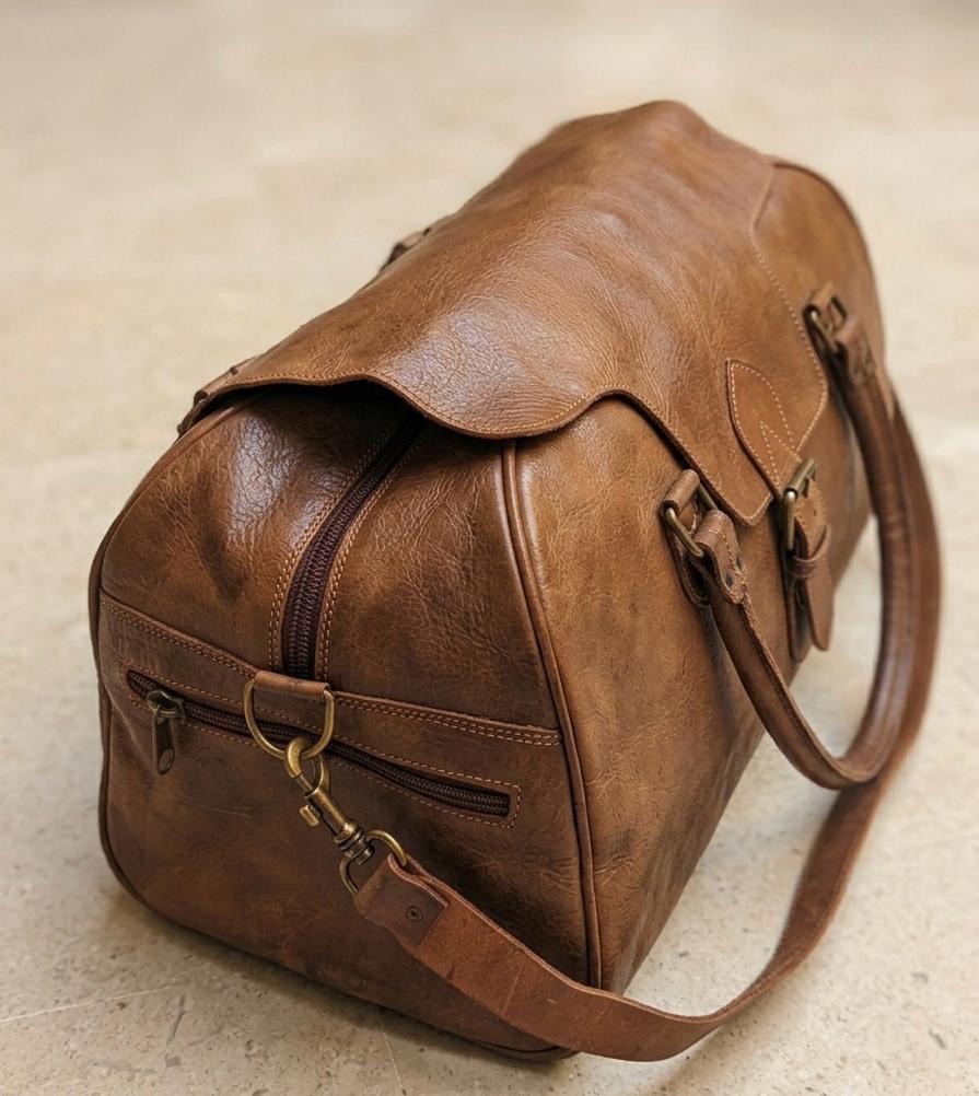 Sac en cuir voyage fait main